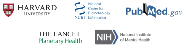 Logos of Harvard, NCBI, PubMed, The Lancet, and NIH